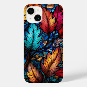 cute stained glass fall leaves Case-Mate iPhone 14 case