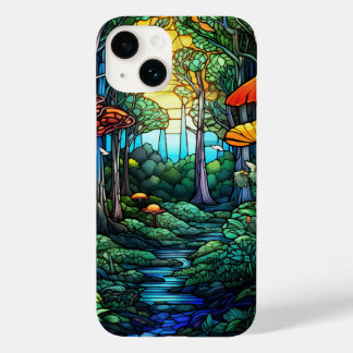 cute stained glass fantasy forest Case-Mate iPhone 14 case