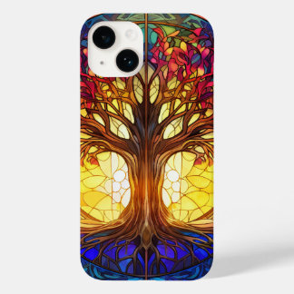 Cute stained glass tree of life Case-Mate iPhone 14 case