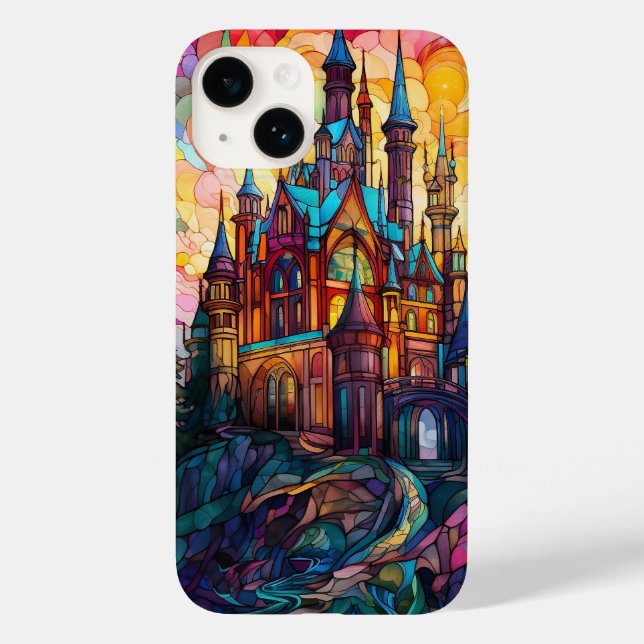 cute stained Magical castle Case-Mate iPhone Case (Back)
