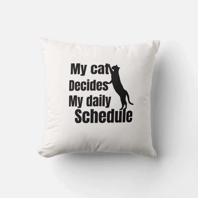 Cute Standing cat design Throw Pillow (Front)