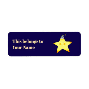 Cute Star Label with Custom Name
