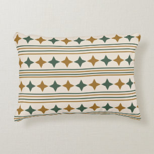 Cute starburst and lines pattern Retro style Accent Pillow