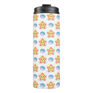 Cute Starfish and Seashells Thermal Tumbler