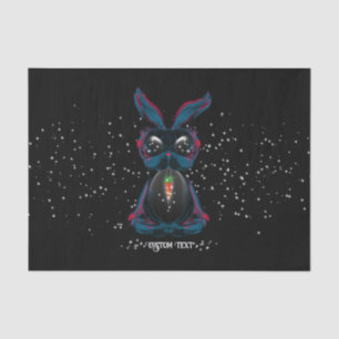 Cute Starlight Eyes Bunny in Yoga Pose Meditation Tissue Paper