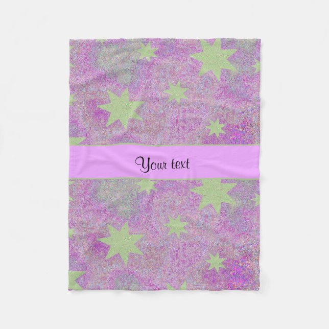 Cute Stars Fleece Blanket (Front)