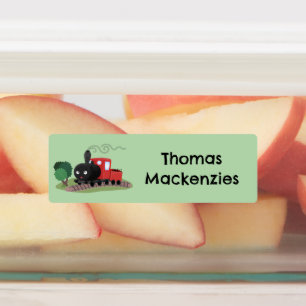 Cute steam train locomotive cartoon personalized