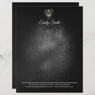 Cute steampunk cat with clocks and gears.  letterhead