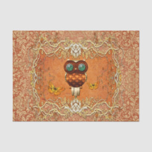 Cute steampunk owl tissue paper