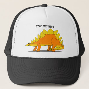Cute Stegosaurus Dinosaur Cartoon Template Trucker Hat