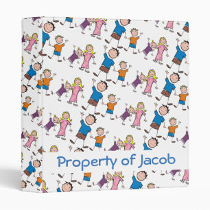 Cute Stick Figures Binder