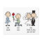 Cute Stick Figures Save the Date Postcards