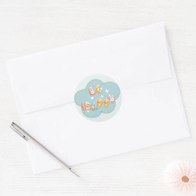 Cute Sticker | Be Happy (Envelope)