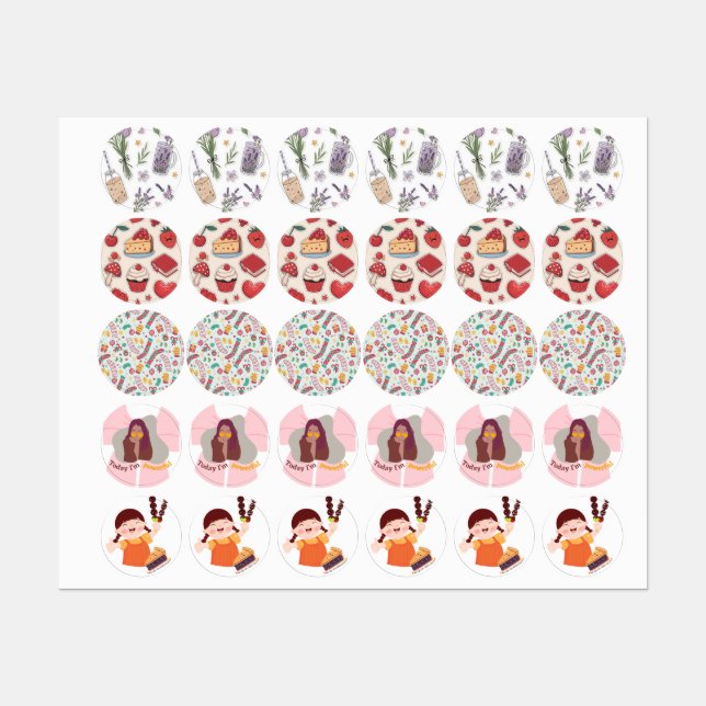 Cute stickers girls  (Sheet)