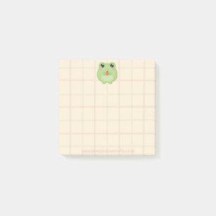 Cute Sticky notes with a frog with an apple