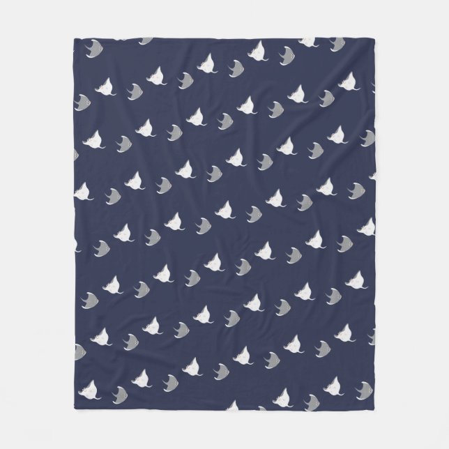 Cute Stingrays Fleece Blanket (Front)