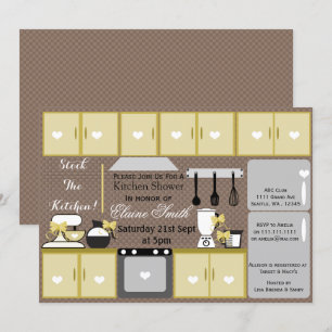 Cute stock the kitchen Bridal shower Invite
