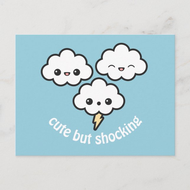 Cute Storm Clouds Postcard (Front)