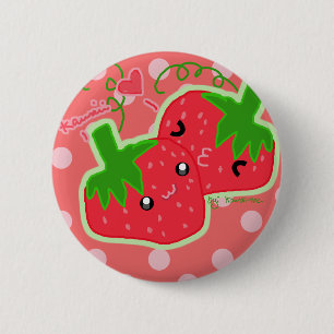 Cute strawberries! 2 inch round button