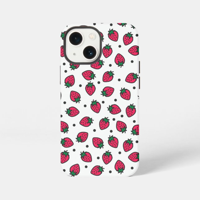 Cute Strawberries iPhone Case (Back)