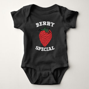 Cute Strawberry Berry Fruits Foodie Baby Bodysuit