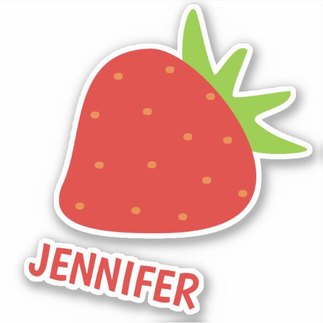 Cute Strawberry Cartoon - Personalized Kids (Front)