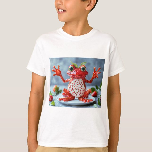 Cute Strawberry Frog T-Shirt (Front)