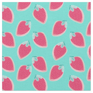 Cute Strawberry Fruit Pattern Fabric
