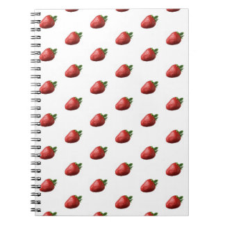 Cute Strawberry Fruit Spiral Notebook 