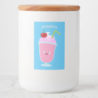 Cute strawberry ice cream sundae cartoon