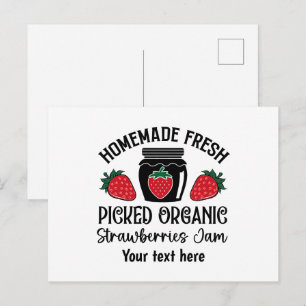 Cute Strawberry jam vendors  Postcard