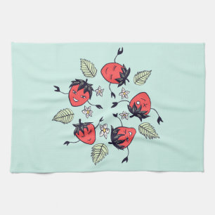 Cute Strawberry Kawaii Fruit Kitchen Towel