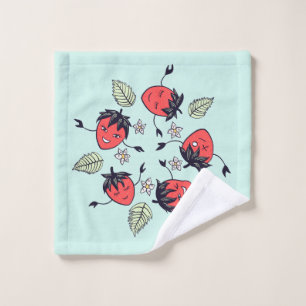 Cute Strawberry Kawaii Fruit Wash Cloth