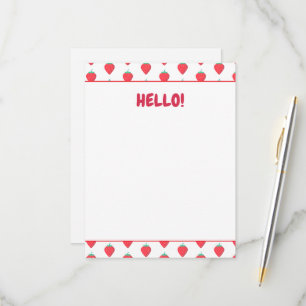 Cute Strawberry Kawaii Lover Aesthetic Pattern RSVP Card