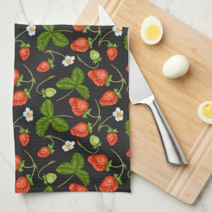 cute strawberry kitchen decor towel
