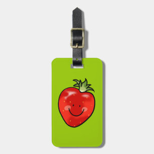 Cute strawberry luggage tag
