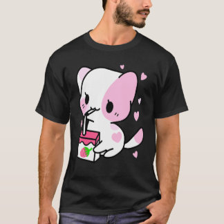 Cute Strawberry Milk Chibi Cat Nexo Gift T-Shirt