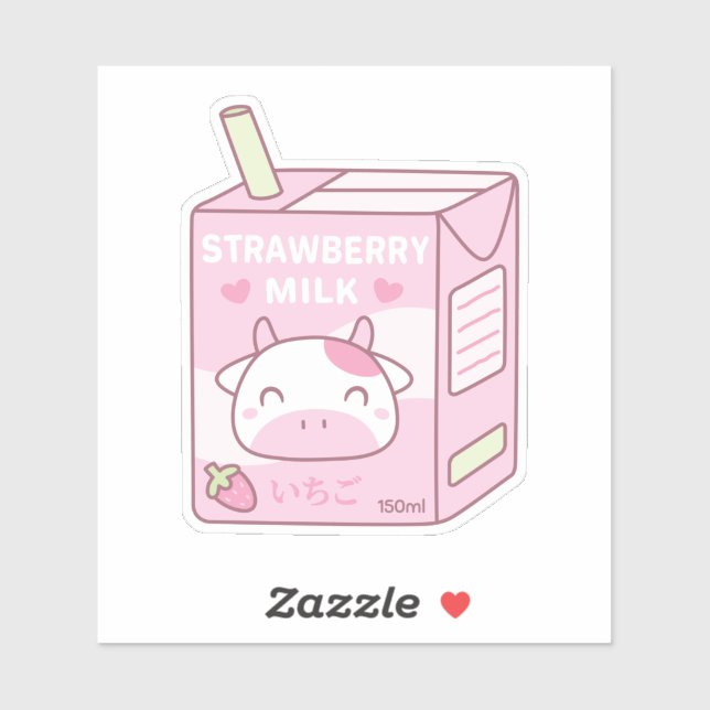 Cute Strawberry Milk Packet Doodle (Sheet)