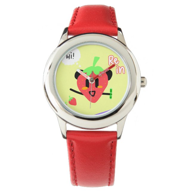 Cute Strawberry Panda Watch (Front)