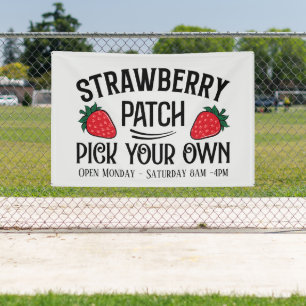 Cute strawberry patch add days times vendors  banner