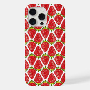 Cute Strawberry Pattern Aesthetic iPhone 15 Pro Max Case