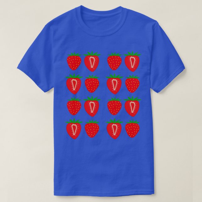 Cute Strawberry Pattern Boho Art 2 T-Shirt (Design Front)