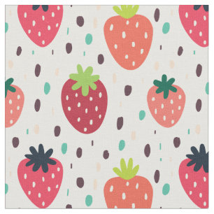 Cute Strawberry Pattern Fabric