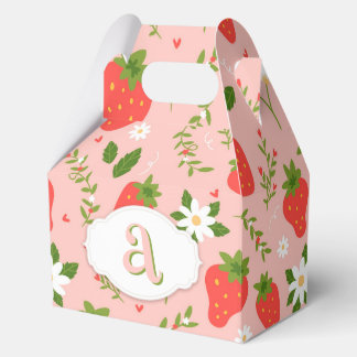 Cute Strawberry Pattern  Favour Box