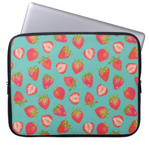 Cute strawberry pattern laptop sleeve