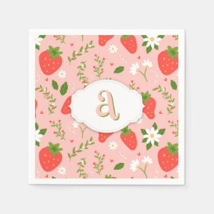 Cute Strawberry Pattern  Paper Napkin