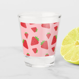 Cute Strawberry Pattern Shot Glass