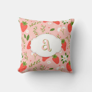 Cute Strawberry Pattern Throw Pillow