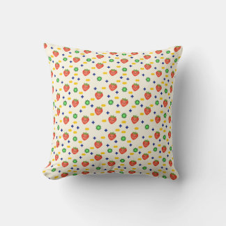 Cute Strawberry Pattern Throw Pillow