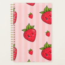 Cute Strawberry Pink Planner